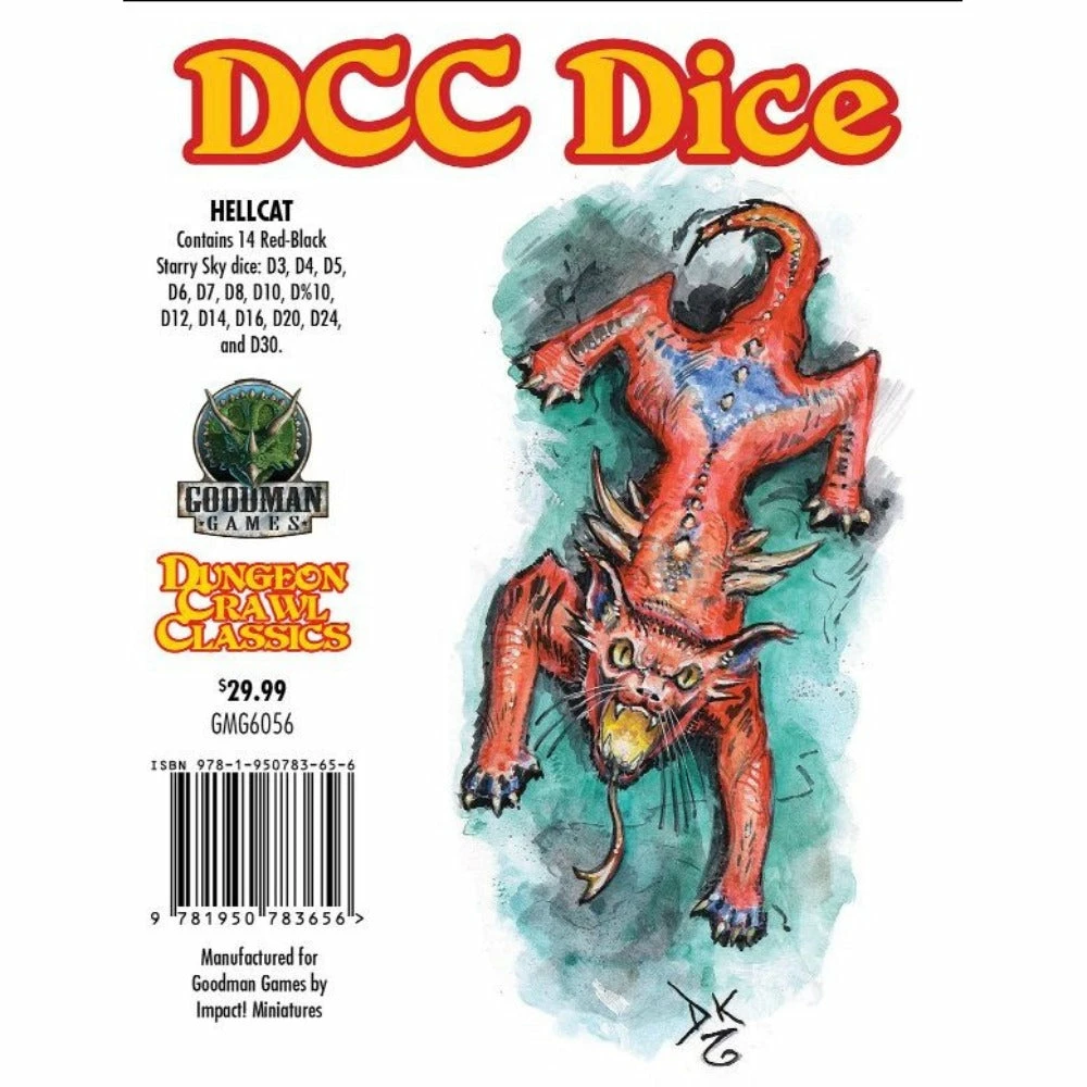 Ozzie Collectables Dungeon Crawl Classics - DCC Dice - Hellcat All Board Games 1 Ozzie Collectables Dungeon Crawl Classics - DCC Dice - Hellcat All Board Games