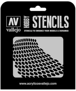 Ozzie Collectables All Board Games Vallejo Stencils - Sci-Fi & Fantasy - Distorted Honeycomb