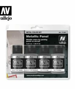 Ozzie Collectables Vallejo Metal Colour - Metallic Panel 4 Colour Acrylic Paint Set All Board Games