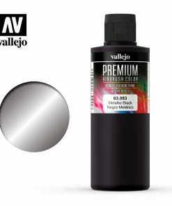 Ozzie Collectables All Board Games Vallejo Premium Colour - Pearl & Metallics Metallic Black 200ml