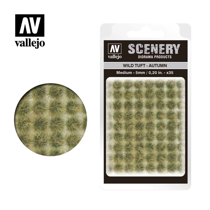 Ozzie Collectables Vallejo Scenery - Wild Tuft - Medium - Autumn 1 Ozzie Collectables Vallejo Scenery - Wild Tuft - Medium - Autumn