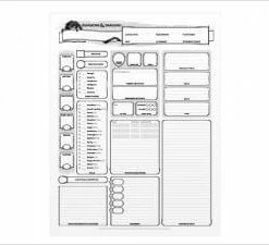 Hasbro / Wizards DUNGEONS & DRAGONS Character Sheets