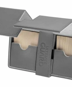 Ozzie Collectables Ultimate Guard Twin Flip´n´Tray Deck Case 160+ Standard Size XenoSkin Grey Deck Box All Board Games