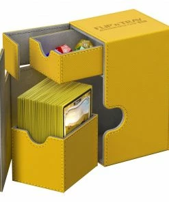 Ozzie Collectables All Board Games Ultimate Guard Flip N Tray Deck Case 80+ Standard Size XenoSkin Amber Deck Box