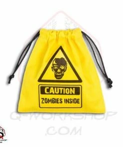 Ozzie Collectables Q Workshop Zombie Dice Bag Yellow Bags & Wallets